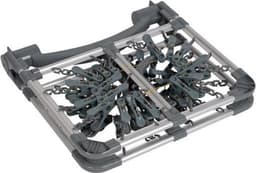 NordFalk hangend droogrek 59x34 cm met 36 knijpers - Wasrek inklapbaar - Droogcarrousel aluminium — thumbnail 3