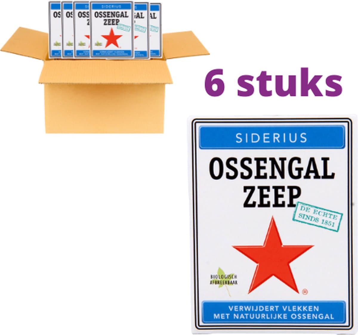 6 x Ossengal Zeep 90 Gram Voordeelverpakking — afbeelding 1