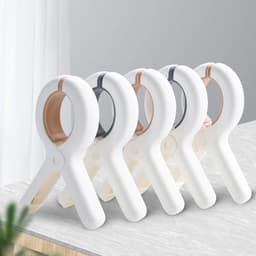 Klemmen 6 stuks - Wasknijpers - 6 stuks - Wit en blauw 100% kunststof en dus roestvrij | Laten geen afdrukken achter — thumbnail 5