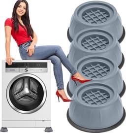 Trillingsdempers Wasmachine - 4 Stuks - Wasmachine Verhoger - Wasmachine Dempers - Droger - Vaatwasser — thumbnail 1