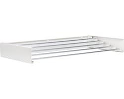 Vitapur Wanddroogrek - Droogrek inklapbaar - Droogrekken - Wasrek hangend - Wasdroogrek - Droogrek inklapbaar - 80 x 40 cm - 4 meter drooglengte - Wit