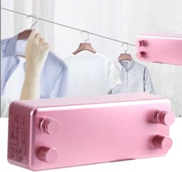 Indoor Clothesline with 2 Pieces 4 m Rope - 15 kg Load Capacity Telescopic Wall Dryer - Retractable Mounting Clothesline - Wall Clothesline. — thumbnail 3