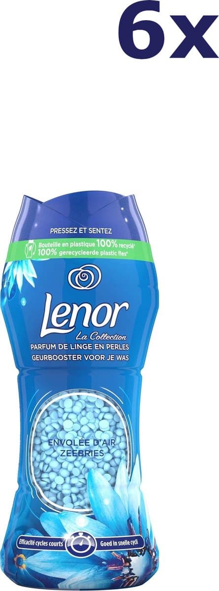 Lenor Geurbooster Zeebries - Geurparels - 6x22 Wasbeurten - Voordeelverpakking — afbeelding 1
