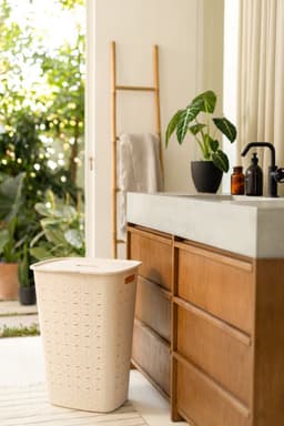 Curver Softex Wasmand met Deksel 56L - 2 stuks - Beige — thumbnail 3