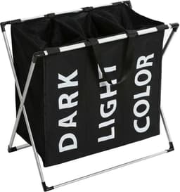 Wasmand 3 Vakken – 60x35x55 cm – Opvouwbare Wassorteerder – Donker / Licht / Kleur – Met Handvat – Waterdicht – Sfree — thumbnail 2