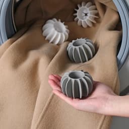 Wasbollen - 10 Stuks - Herbruikbare Wasballen - Wasballen - Haarverwijderaar - Wasmachine Ballen - Wasdroger Bollen - Anti Kreuk - Grijs - Grey - — thumbnail 4
