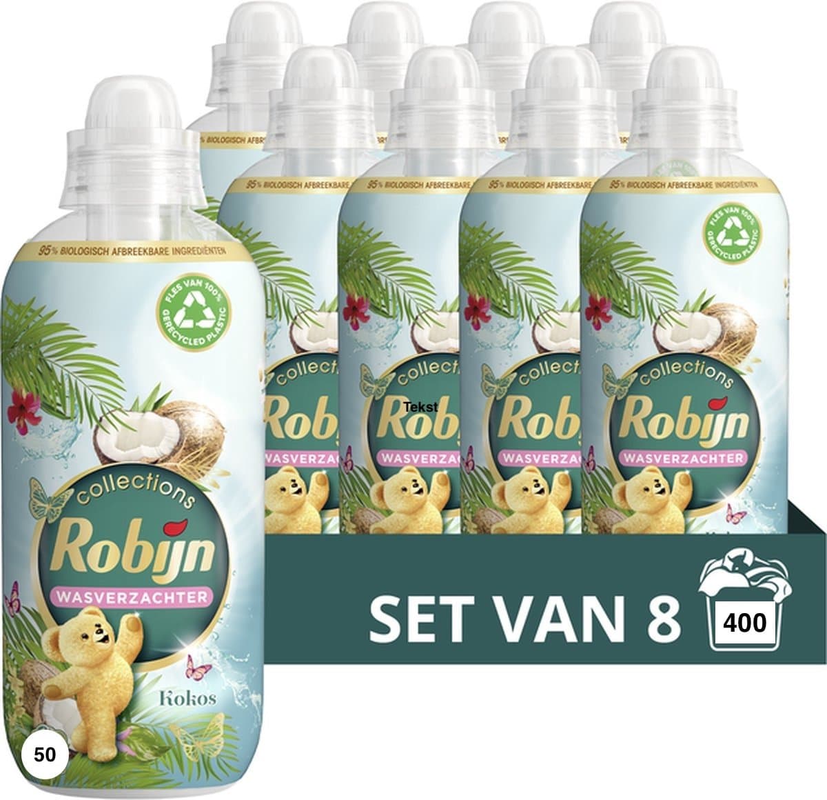 Robijn Wasverzachter - Vloeibare Wasverzachter Collections - Kokos Sensation - 6 x 50 wasbeurten - Voordeelverpakking — afbeelding 1