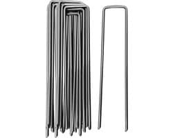 Azalia Grondankers Van Niet Verzinkt Staal (25 Stuks) - Stabiele Grondankers Voor Onkruidvlies, Tuinvlies, Schutting & Net - 150 mm Lang, 25 mm Breed, Ø 2.7 mm — afbeelding 1