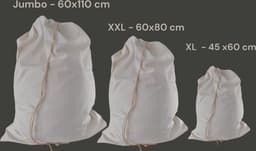 Bluvardi katoenen waszakken set van 3 stuks - heavy duty - Natural cotton - Natuurlijke katoenen zonder chemische behandeling — thumbnail 2