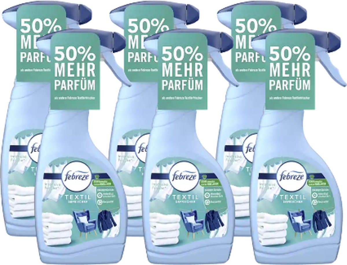 Lenor Febreze Textielverfrisser Spray - VOORDEELVERPAKKING - Pure Freshness | 6x 500ml | Verwijdert nare geuren — afbeelding 1