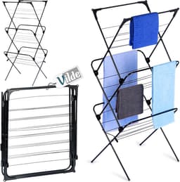 Droogrek Staand Metaal Zwart Verticaal 61x58x136 cm - Droogtoren - Wasrek - Washanger — thumbnail 2