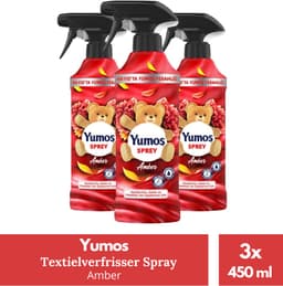 Yumos Textielverfrisser Amber textielspray verwijdert geuren en laat een frisse geur achter - 3x 450ml — thumbnail 2
