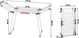 Debora opvouwbare staande wasdroger - wit - 19 meter — thumbnail 2