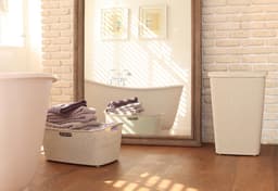 Curver My Style - Wasmand - 47L - Rattan Look - Ergonomische Handgrepen - Off-White — thumbnail 3