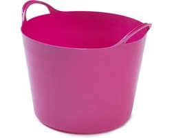 Whitefurze Flexibele emmer - 14 liter - Kunststof - Roze - 32 x 36 x 25 cm — afbeelding 1