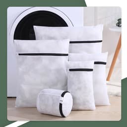 Waszakken | Set van 5 Waszakjes met Rits - Waszak - Wasnet - Kledingzakjes - BH Was Zakjes - Laundry Bag Set voor Ondergoed - Kleding - Delicaat Wasgoed - Wasmachine Zakjes - Wasgoed — thumbnail 4