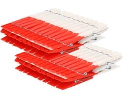 Wasknijpers gekleurd - 240x stuks - plastic wasgoedknijpers - Knijpers/wasspelden voor wasgoed