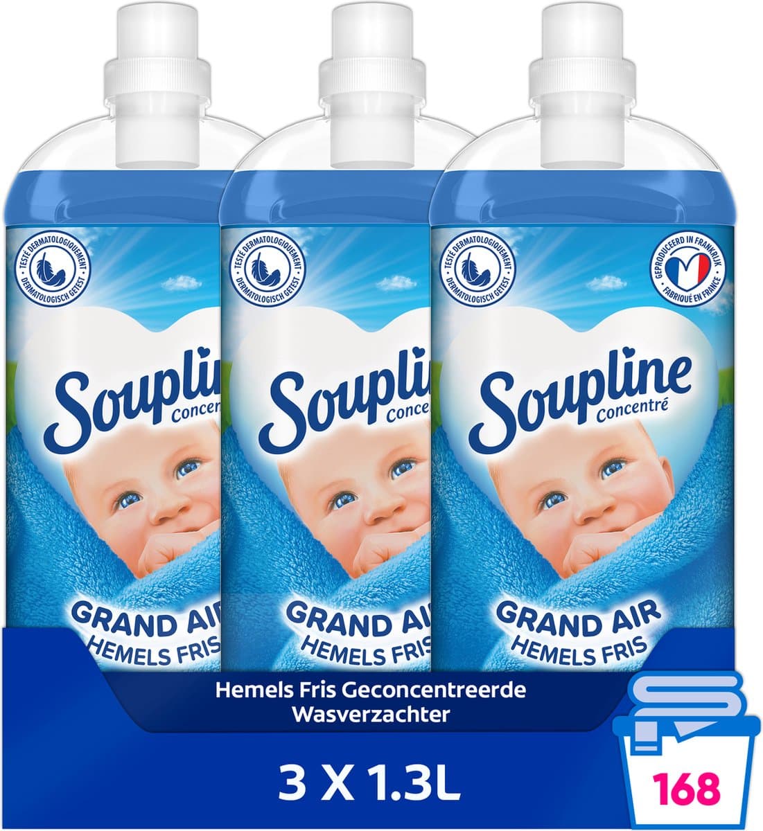 Soupline Hemels Fris Geconcentreerde Wasverzachter - 3x56 Wasbeurten - Voordeelverpakking — afbeelding 1