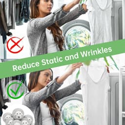 6 Stuks Wol Drogerballen- Verkort Droogtijd tot 40% - Hypoallergeen en Milieuvriendelijk-Vermindert Kreukels-grijs — thumbnail 3