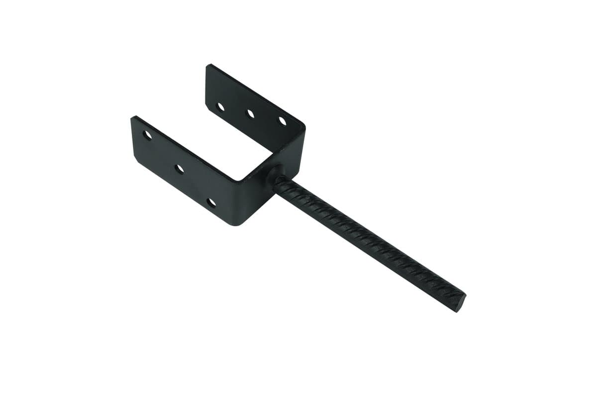 Wovar Instortanker Zwart voor 9 x 9 cm Palen U|anker | Per Stuk — afbeelding 1