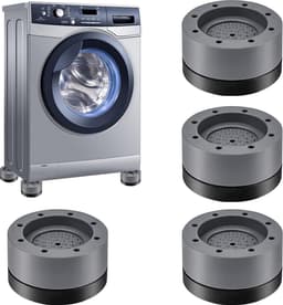 Waledano® Wasmachine Trillingsdempers - 4 Stuks - Schokdempers - Stapelbaar - Droger - Vaatwasser - Verhoger - Extra Dik Antislipvoeten — thumbnail 1