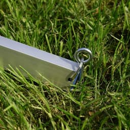 Droogmolen met Voet voor Camping & Thuis - Wasrek Staand - Droogrek Inklapbaar - Inclusief Pinnen - Zilver en Blauw — thumbnail 2