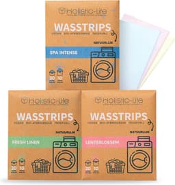 Wasstrips Proefpakket 3x20 Wasbeurten - Fresh Linen - Lentebloesem - Ocean Breeze - Incl. Wasverzachter – Wasmiddeldoekjes Wasdoekjes – Detergent sheets - Vegan — thumbnail 1