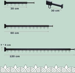 Selotus - Kledingrek - 90 cm / 120 cm - 18 haakjes - Droogrek - Wasrek - Kledingstang - Wanddroogrek - Droogrek muur - Hangdroogrek - Wasrek hangend - Wasrek muur - Wandkapstok - Inklapbaar — thumbnail 5