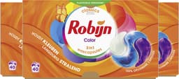 Robijn Wasmiddel - 3-in-1 Wascapsules - Color - 3 x 40 stuks - 120 Wasbeurten - Voordeelverpakking — thumbnail 2