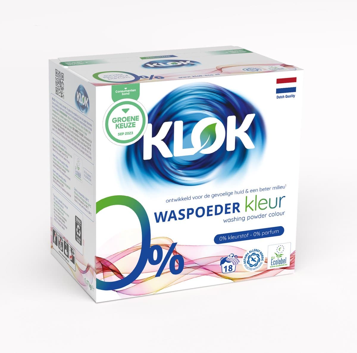 Klok Waspoeder Kleur 18 Wasbeurten 1,17 kg — afbeelding 1