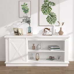 vidaXL - Ophangset - voor - minischuifdeur - 200 - cm - koolstofstaal - wit — thumbnail 2