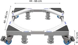 Wasmachine verhoger - Verstelbaar - Universeel - Transportroller - Wasmachine Ombouw - Wasmachinehouder - Wasmachine verhoger op Wieltjes — thumbnail 5
