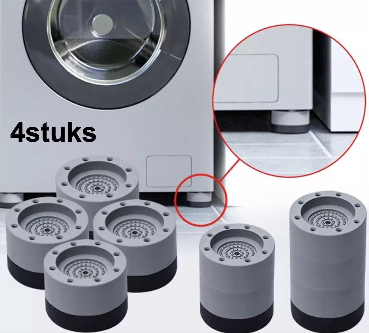 CHPN - Schokdempers - Schok demper - Wasmachine - Dempers - Trillende Wasmachine - Anti schok - 4stuks - Demping — afbeelding 1