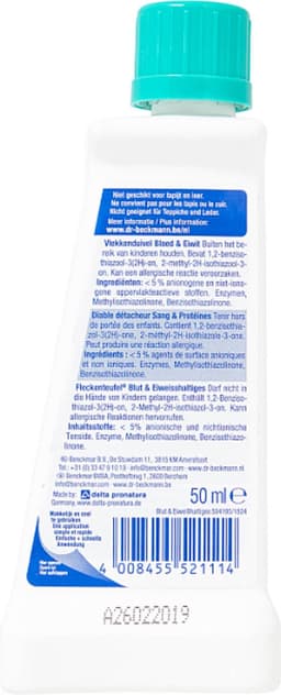 Dr Beckmann Vlekkenduivel Bloed & Eiwit - 6x50ml - Voordeelverpakking — thumbnail 2