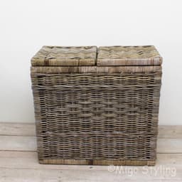 Rotan grey Duo wasmand-70x36xH65-Riet-Rotan — thumbnail 4