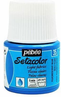 Pébéo Setacolor Fluoriserend Blauwe Textielverf - 45ml textielverf voor lichte stoffen — thumbnail 1
