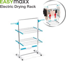 EasyMaxx - Droogrek Elektrisch - Kunststof/Alumunium - Zilver/Turquoois — thumbnail 2