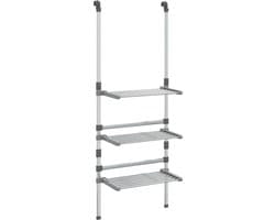 vidaXL - Droogrek - 3-laags - hangend - aluminium