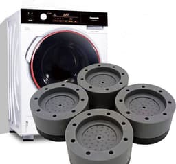 4 stuks Wasmachine Trillingsdempers - Vibratie demper pads - Antislipmatjes - Trillingsmat-Zwart — thumbnail 1