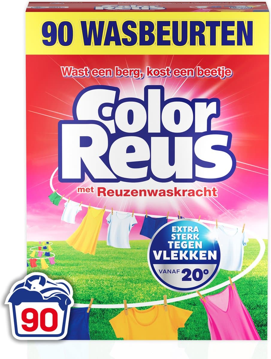 Color Reus Waspoeder Wasmiddel - Voordeelverpakking - 90 wasbeurten - 4.5 kg — afbeelding 1