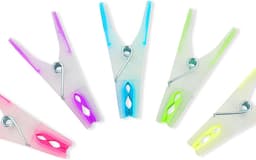 Wasknijpers, krant, set van 50 wasknijpers, wasknijpers van stevig plastic met softgrip gedeelte, plastic poot voor waslijn, droogmolen of wasrek, plastic wasknijpers — thumbnail 4