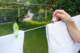 Wasknijpers, krant, set van 50 wasknijpers, wasknijpers van stevig plastic met softgrip gedeelte, plastic poot voor waslijn, droogmolen of wasrek, plastic wasknijpers — thumbnail 5