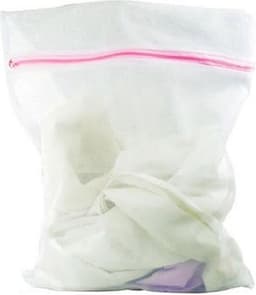Waszakje - Wasnetje - Waszak - 2 stuks - 23 x 30cm - lingerie - sokken - wit - 2 bh's — thumbnail 2