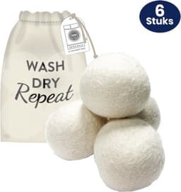 Drogerballen Wol XL 6 stuks - Duurzaam - Wasverzachter - Drogerbollen - Wasdrogerballen - Wasbollen — thumbnail 1