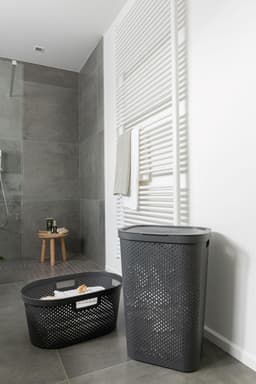 Curver Infinity Recycled Wasmand met deksel - 60L - 2 stuks - Antraciet — thumbnail 3
