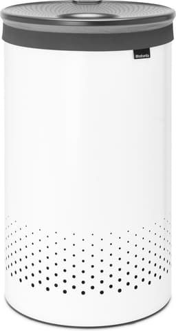 Brabantia Wasmand - met Deksel - 60 l - White / Dark Grey — thumbnail 2