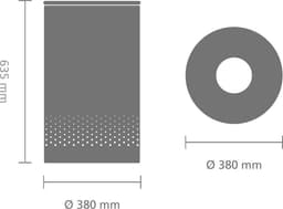 Brabantia Wasmand - met Deksel - 60 l - White / Dark Grey — thumbnail 3