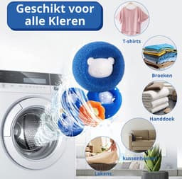 Wasdrogerbollen - Haarverwijderaar huisdieren - haarvanger wasmachine - Wasbollen - Drogerbollen - 4 keer — thumbnail 2