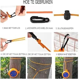 Waslijn Uittrekbaar - Waslijn Roldrooglijn - Drooglijn Uittrekbaar - Waslijndraad - Roldrooglijn - Zwart — thumbnail 2