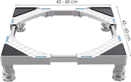 Wasmachine verhoger - Verstelbaar - Universeel - Transportroller - Wasmachine Ombouw - Wasmachinehouder - Wasmachine verhoger — thumbnail 2